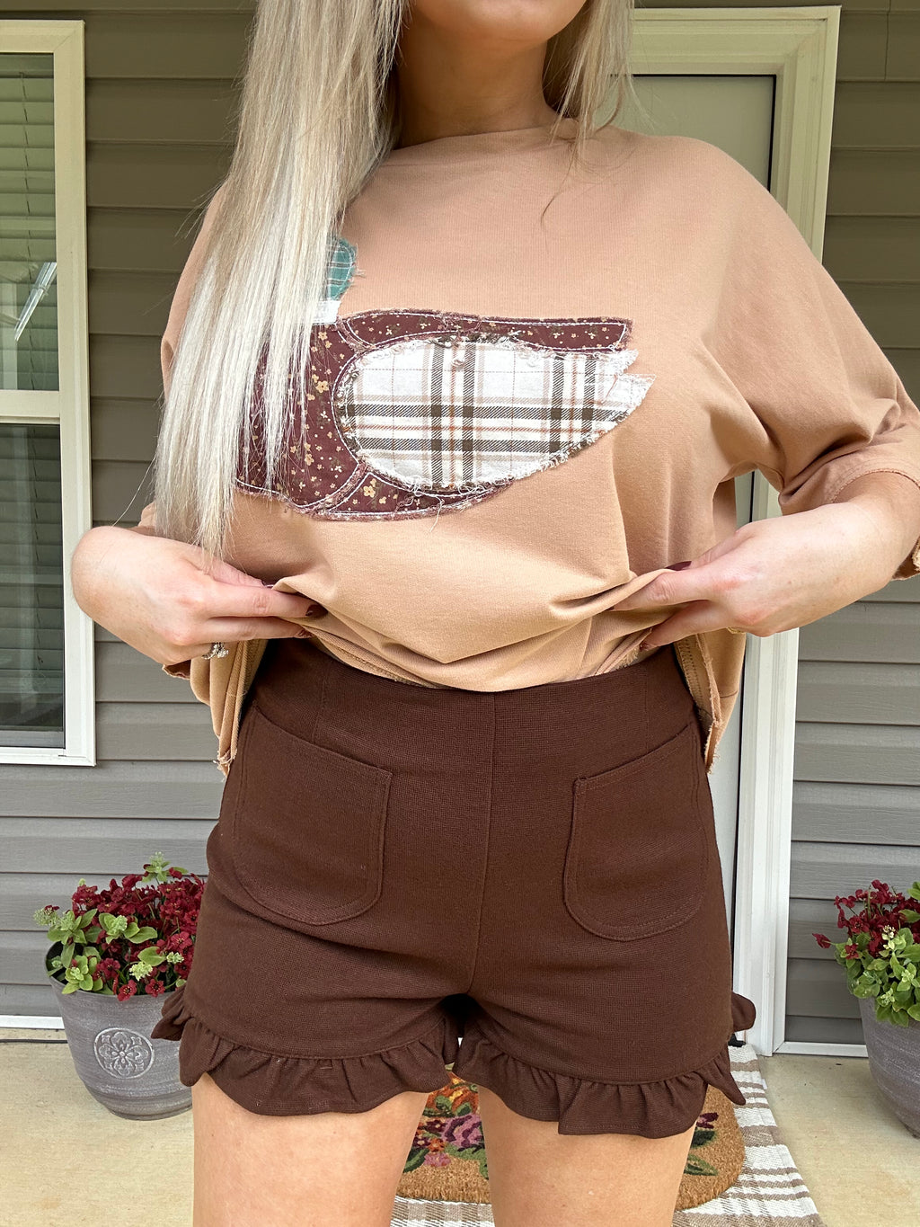 Espresso Ruffle Shorts